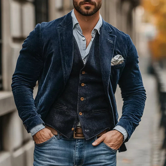 Men's Blazer & Vest Set – Elegant and Versatile Style