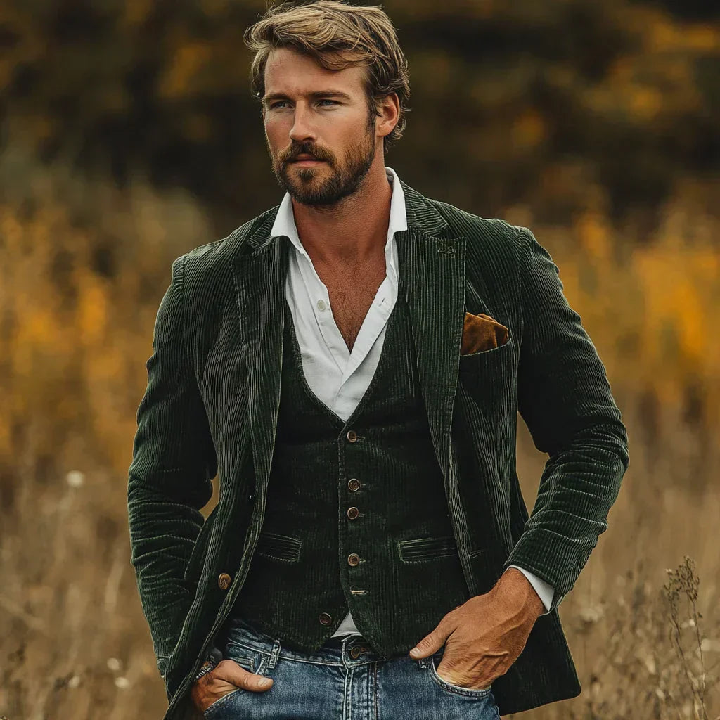 Men's Blazer & Vest Set – Elegant and Versatile Style