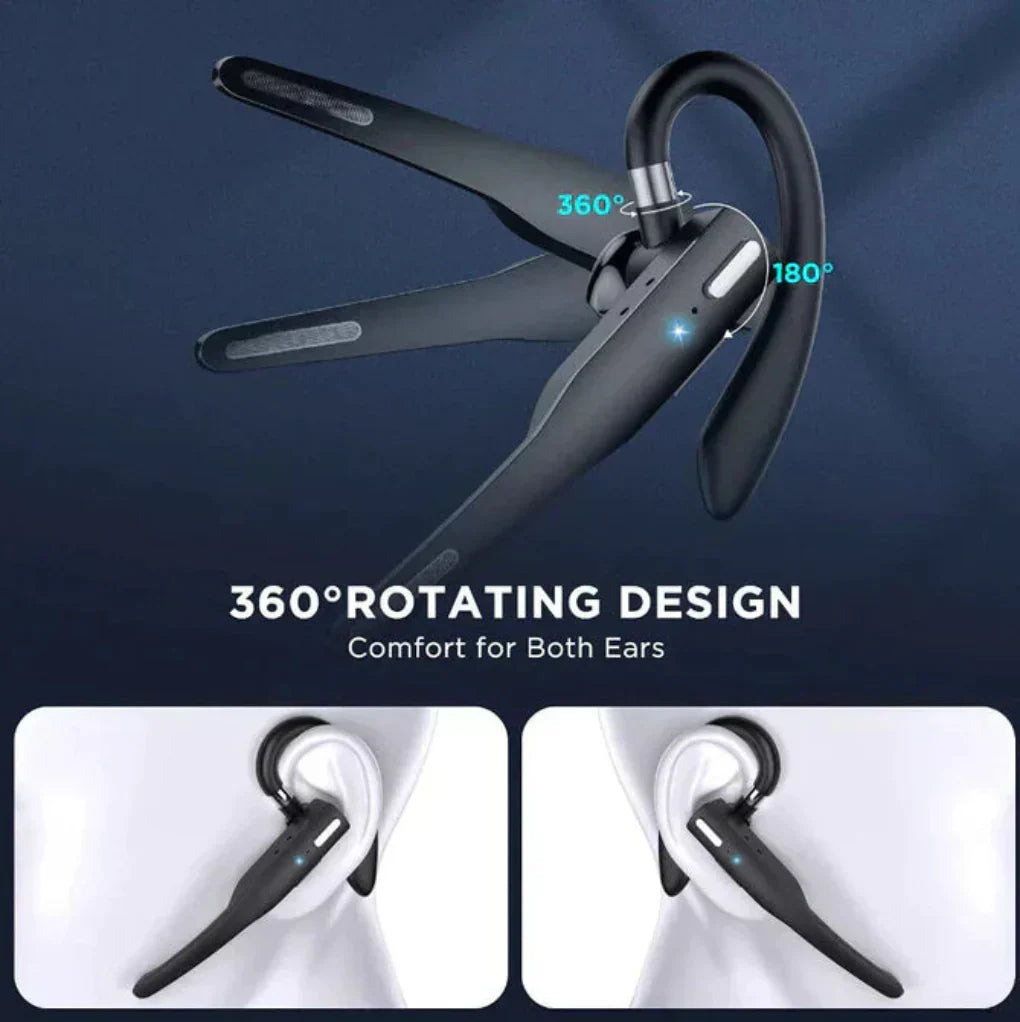 Men's Bluetooth 5.1 Noise-Cancelling Headset with Dual Microphone