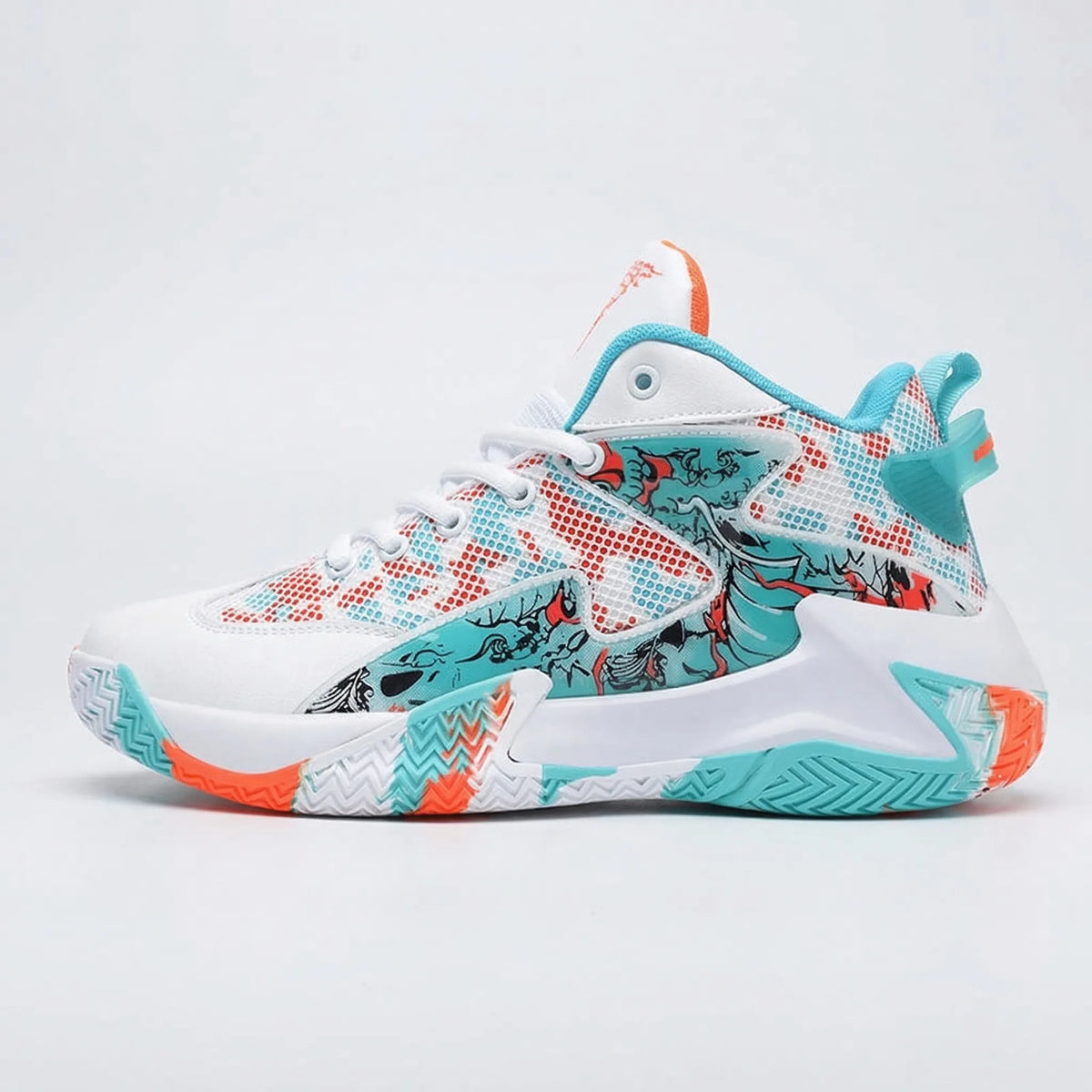 Men's Bold Graphic High-Top Basketball Shoes