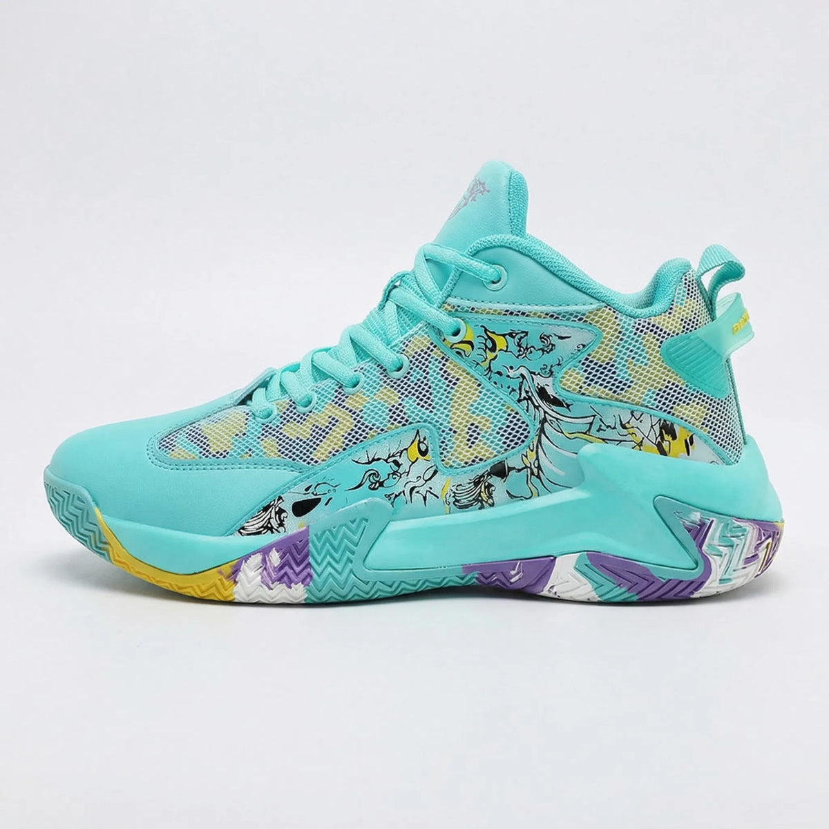 Men's Bold Graphic High-Top Basketball Shoes