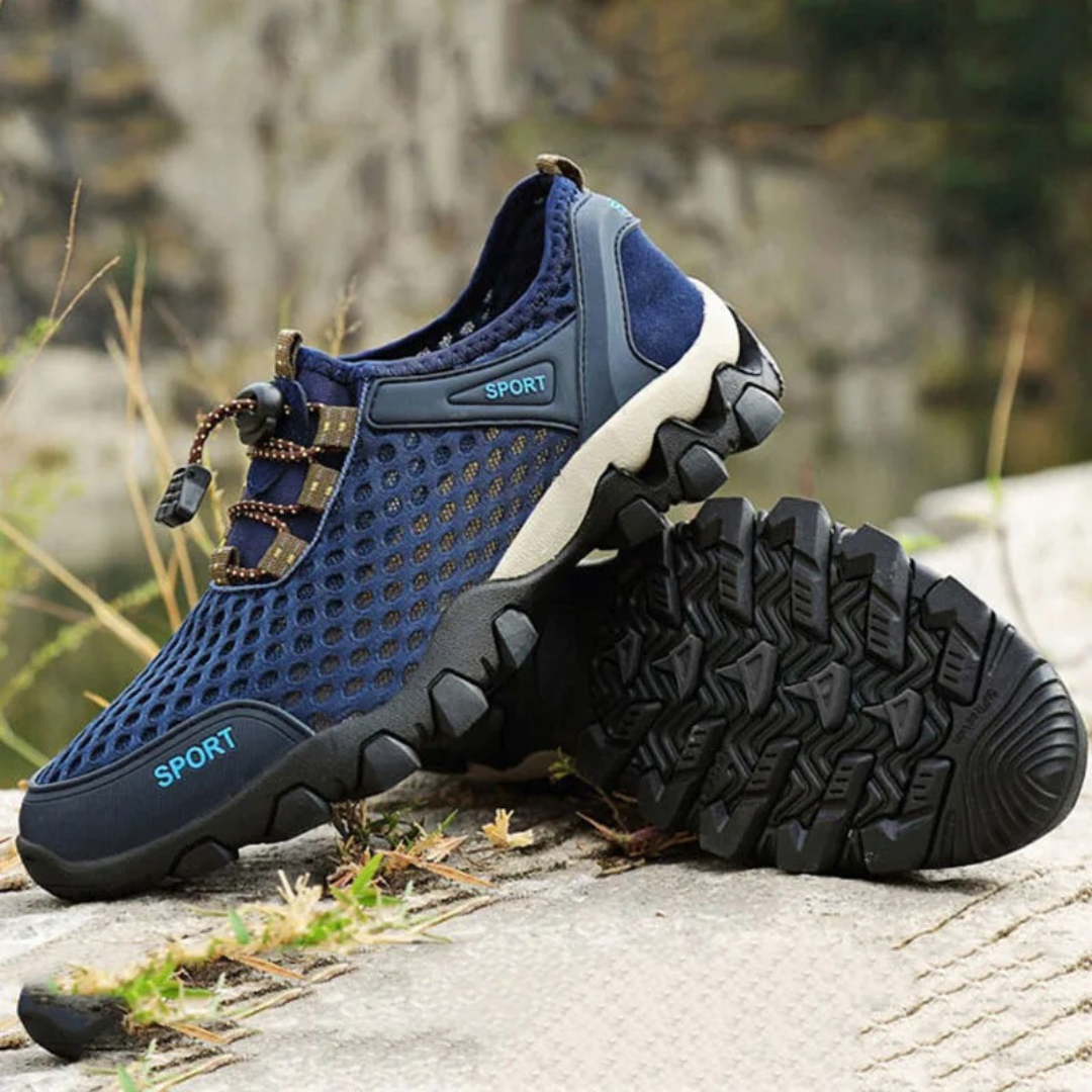 Men's Breathable Hiking Shoes with Mesh and Grip