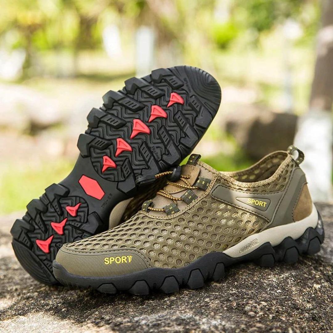 Men's Breathable Hiking Shoes with Mesh and Grip