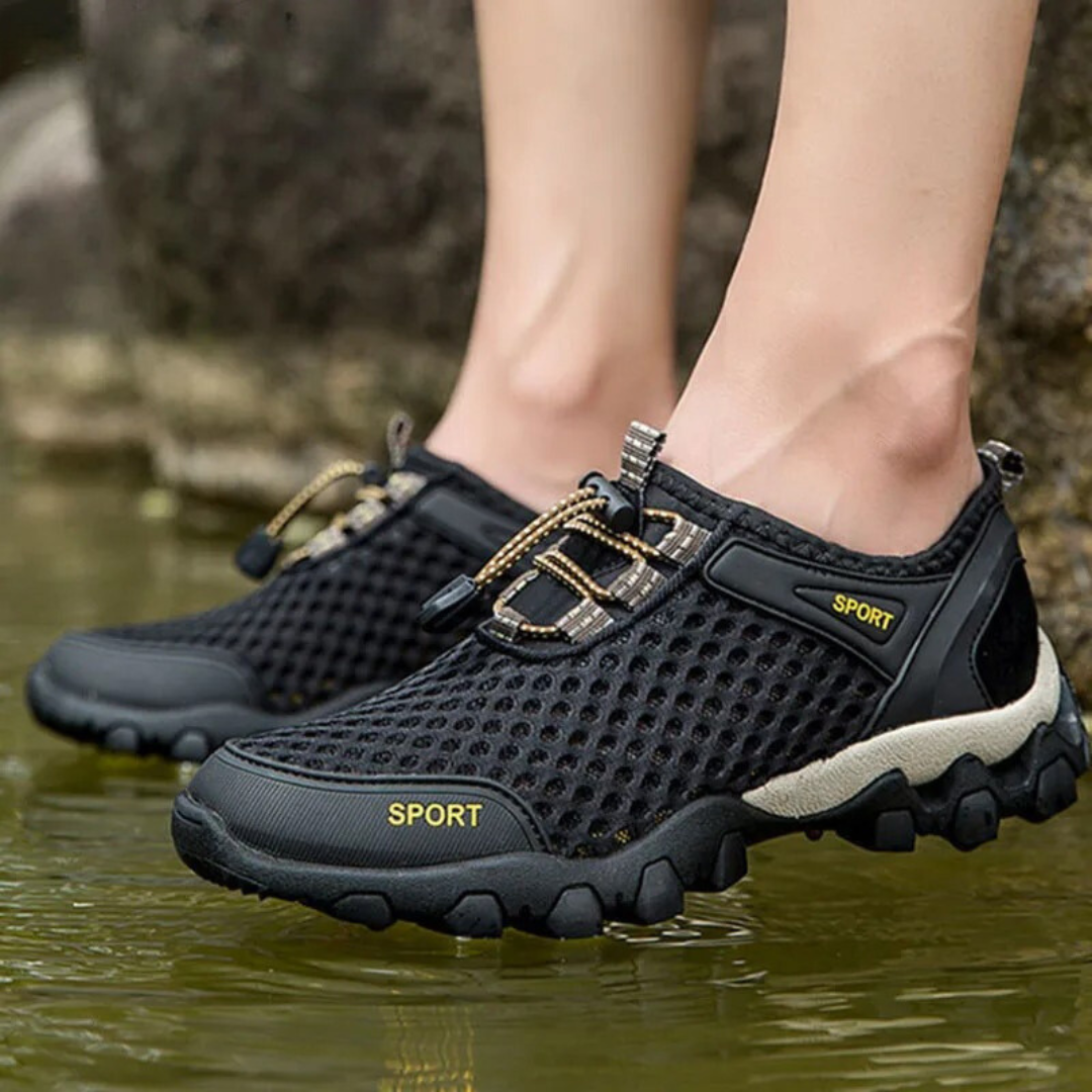 Men's Breathable Hiking Shoes with Mesh and Grip