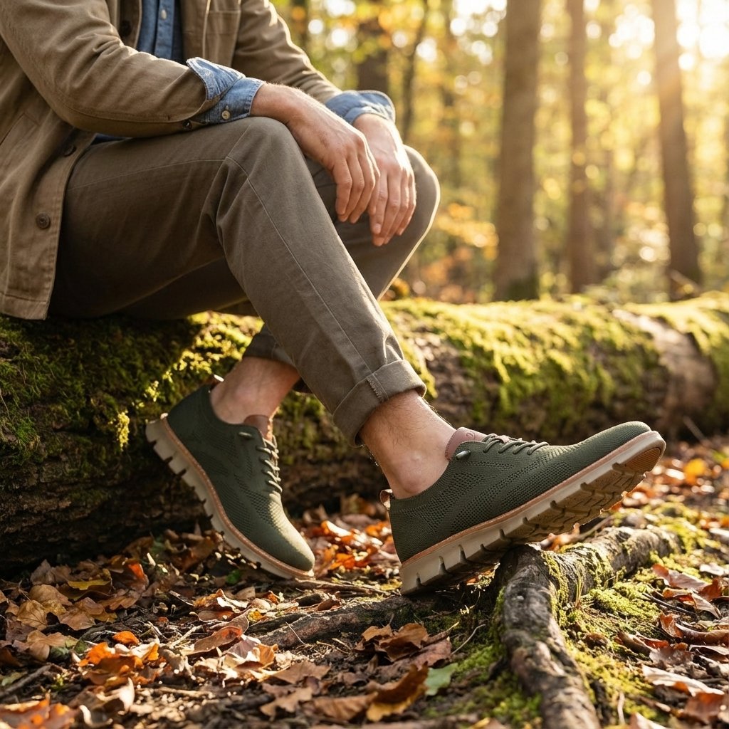 Men's Breathable Lace-Up Casual Oxford Sneakers