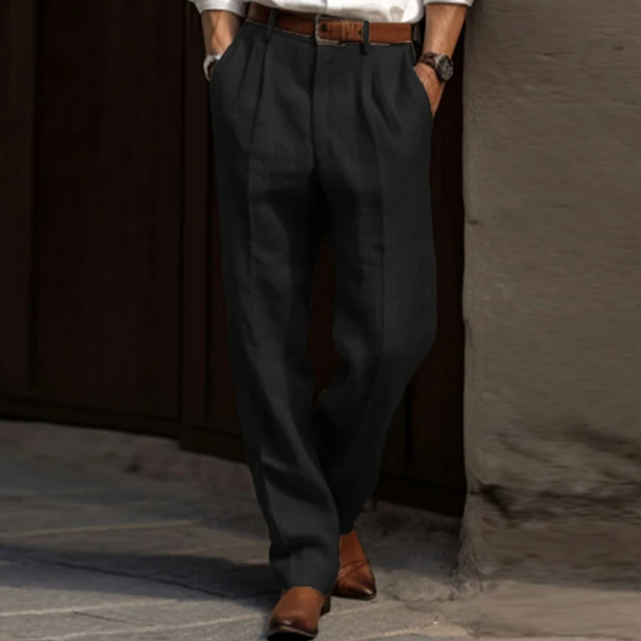Men's Breezy Relaxed-Fit Trousers with Summer Comfort