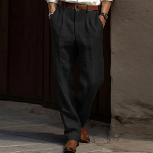 Men's Breezy Relaxed-Fit Trousers with Summer Comfort