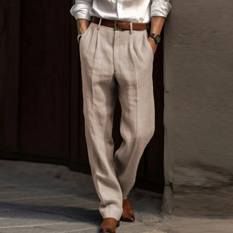 Men's Breezy Relaxed-Fit Trousers with Summer Comfort