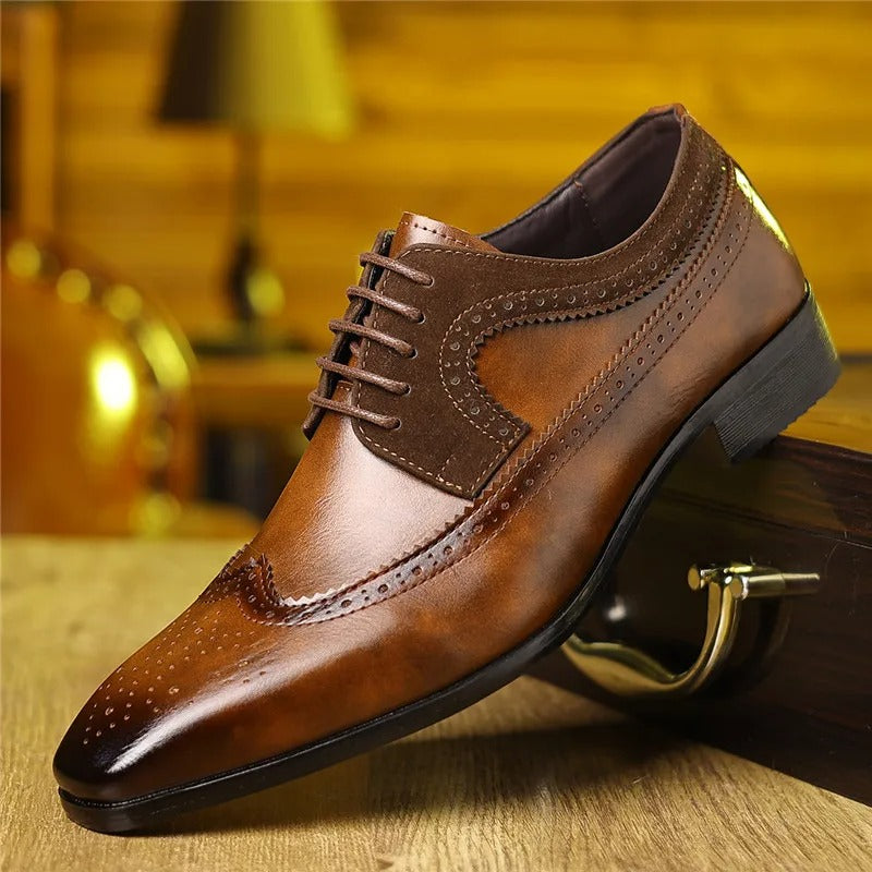Men's Brogue Oxford Dress Shoes