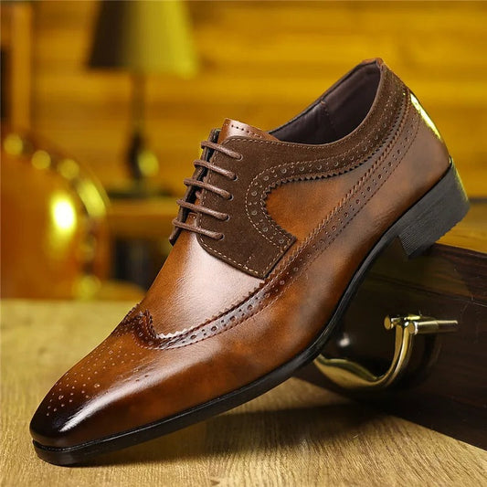 Men's Brogue Oxford Dress Shoes