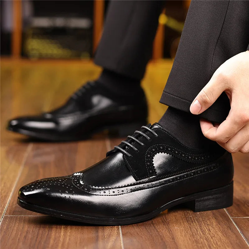 Men's Brogue Oxford Dress Shoes