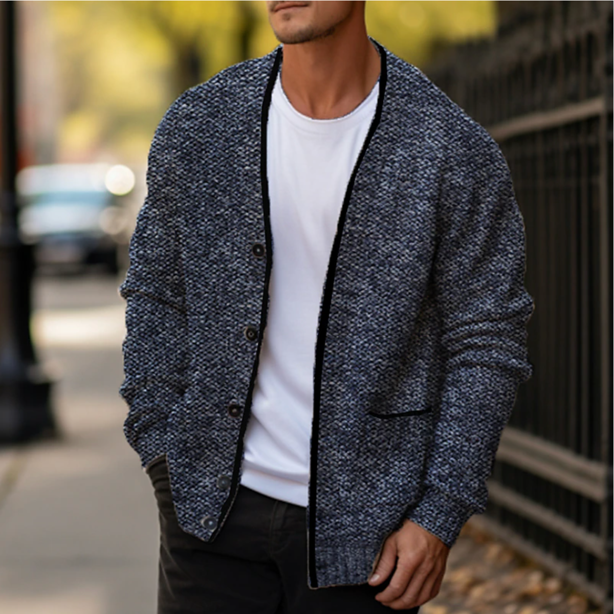 Men's Button-Down Cardigan Sweater