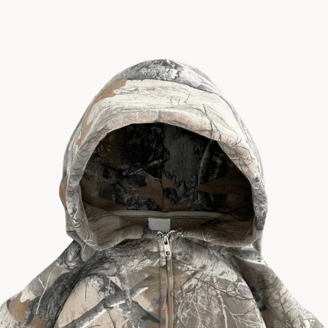 Men's Camouflage-Style Hoodie