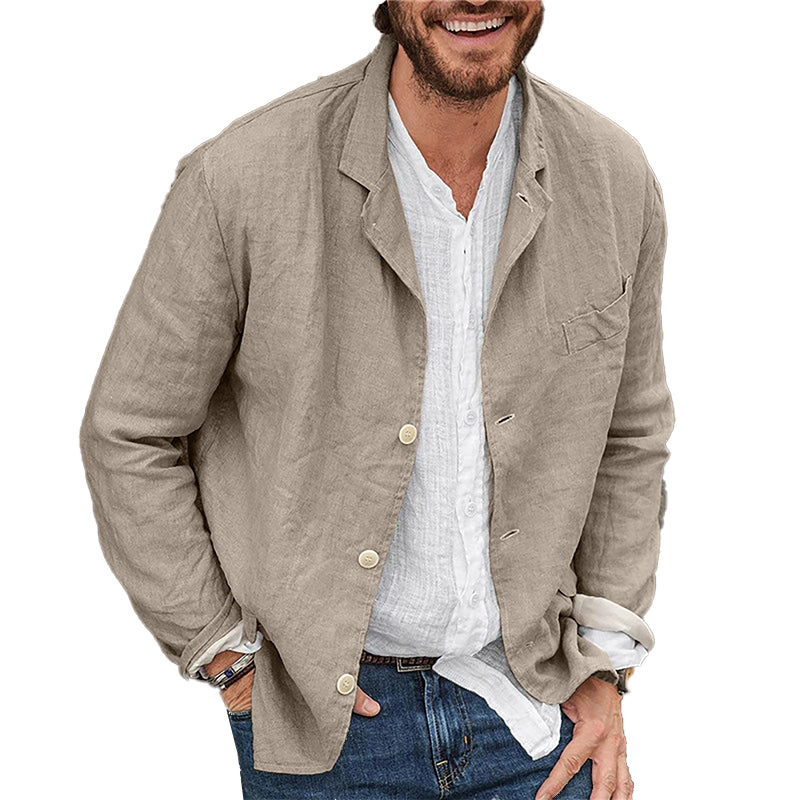 Men's Casual Button-Down Jacket