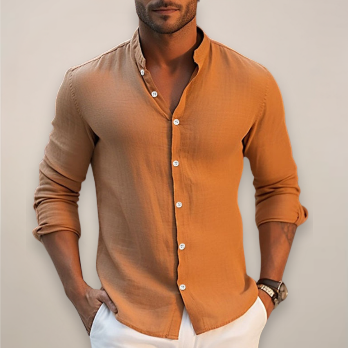 Men's Casual Button-Up Summer Shirt