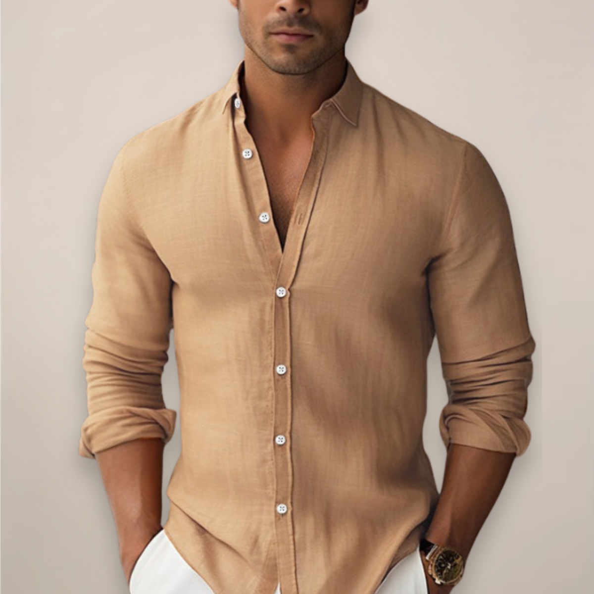 Men's Casual Button-Up Summer Shirt