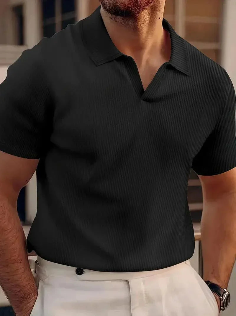 Men's Casual Buttonless Polo Shirt