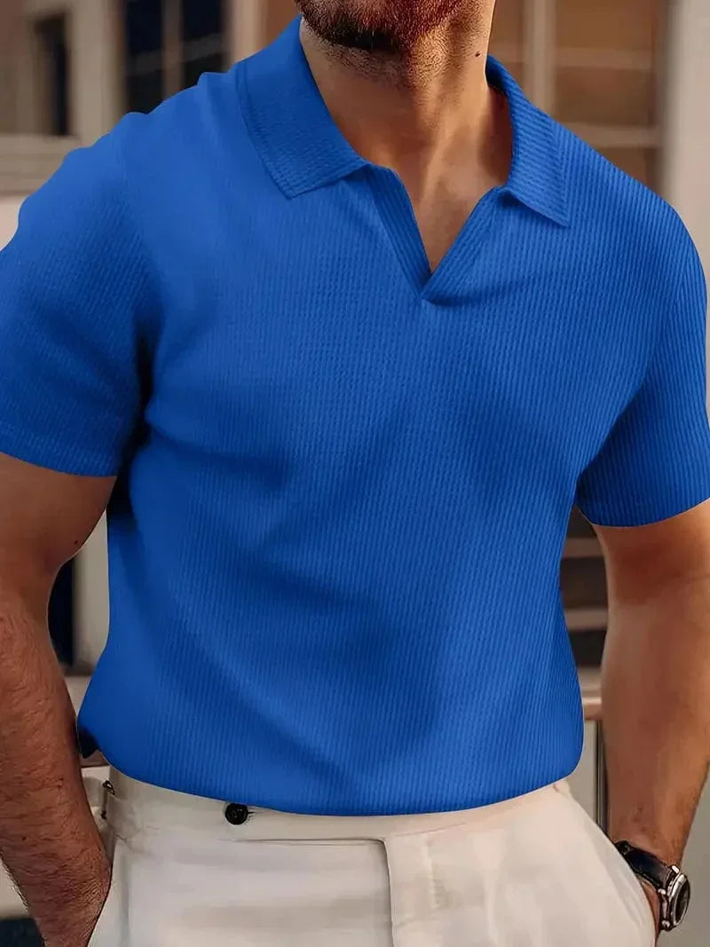 Men's Casual Buttonless Polo Shirt