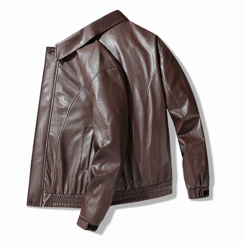 Men's Casual Jacket with Elastic Waistband