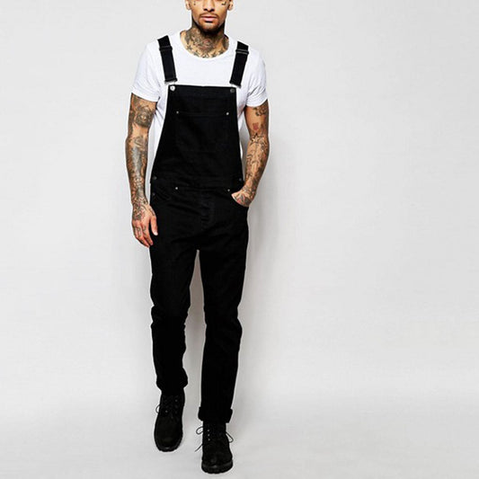 Men's Casual Overalls with Adjustable Straps and Modern Fit
