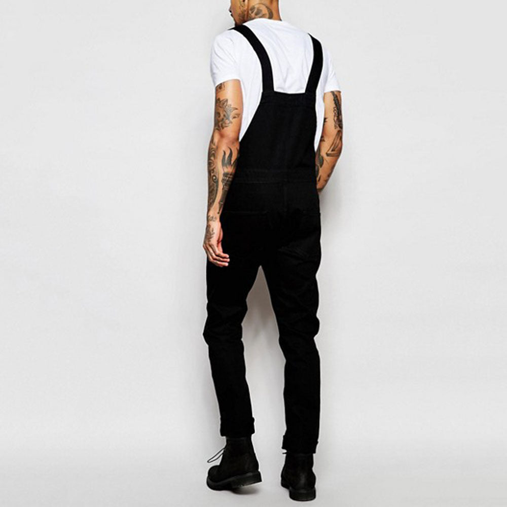 Men's Casual Overalls with Adjustable Straps and Modern Fit