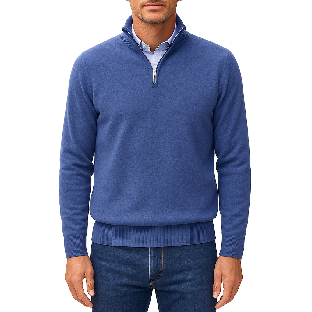Men's Casual Quarter-Zip Sweater