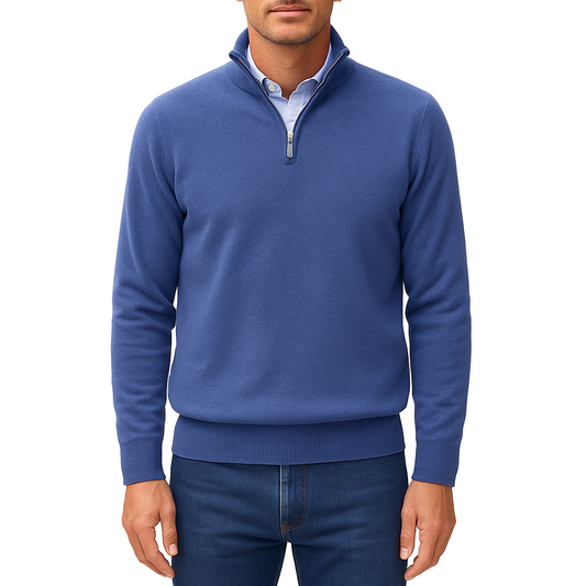Men's Casual Quarter-Zip Sweater