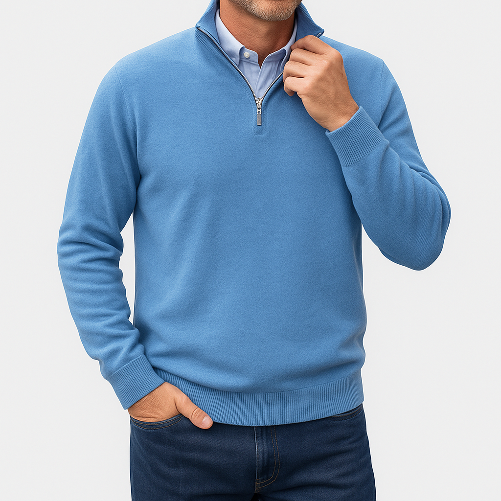 Men's Casual Quarter-Zip Sweater