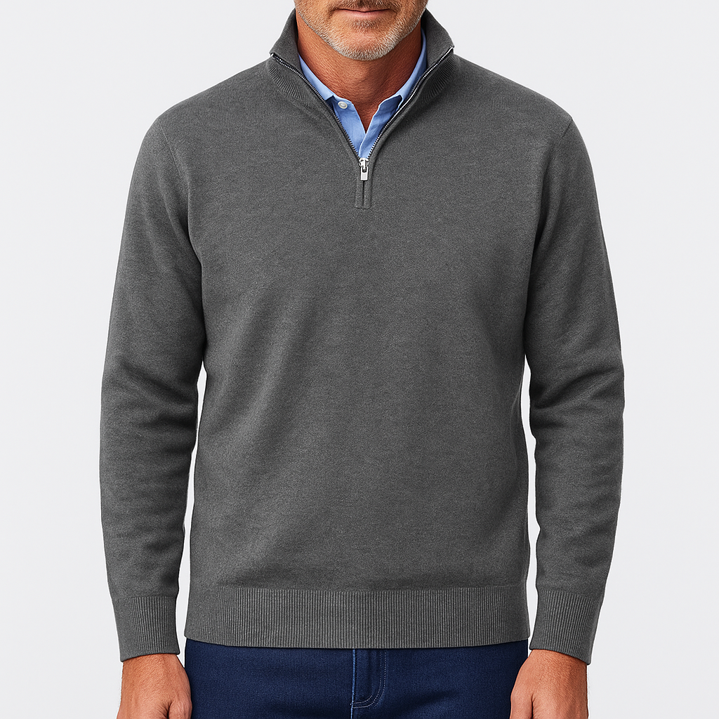 Men's Casual Quarter-Zip Sweater