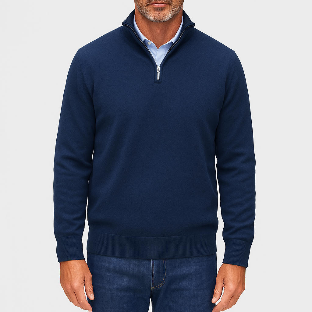 Men's Casual Quarter-Zip Sweater