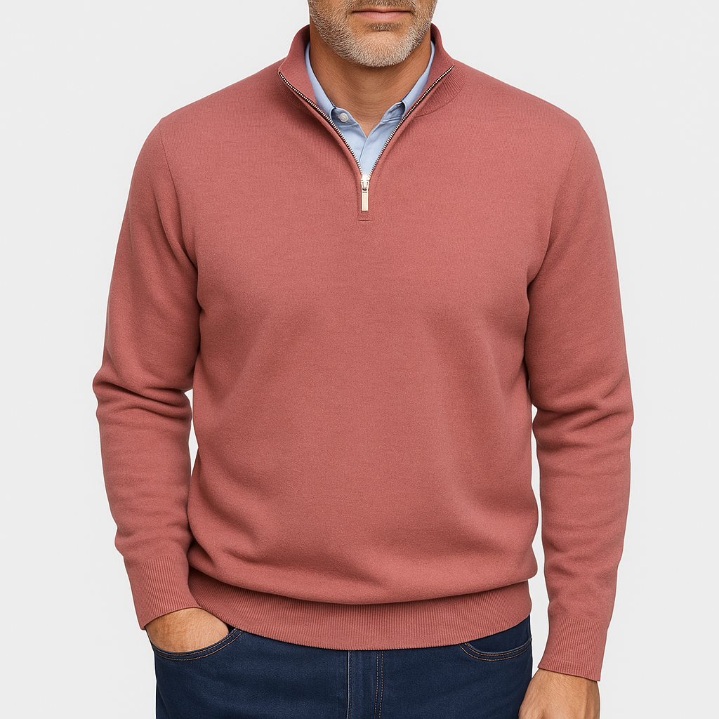 Men's Casual Quarter-Zip Sweater