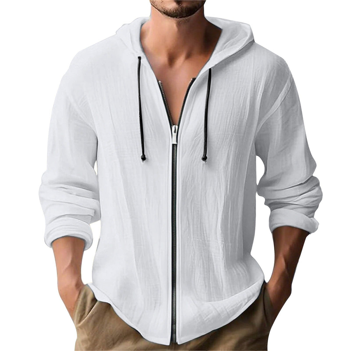 Men's Casual Zip-Up Hoodie Jacket