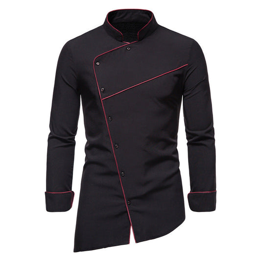 Men's Chef Jacket with Stylish Accents and Professional Cut