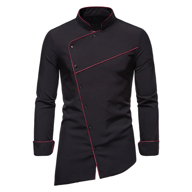 Men's Chef Jacket with Stylish Accents and Professional Cut