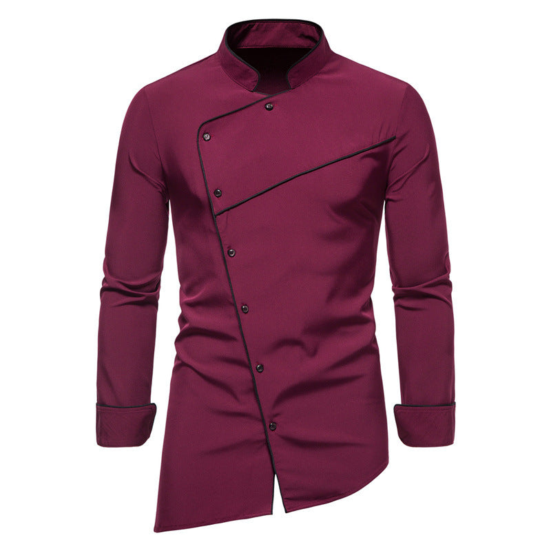 Men's Chef Jacket with Stylish Accents and Professional Cut
