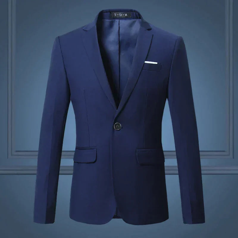 Men's Classic Blazer - Timeless Elegance for All Autumn Occasions