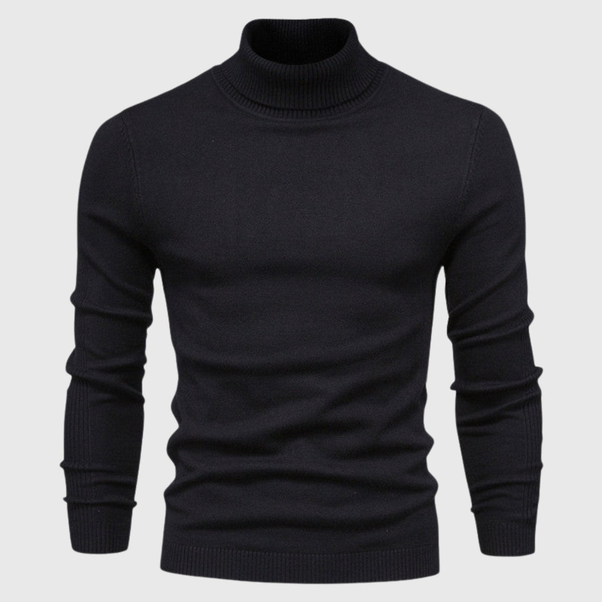 Men's Classic Turtleneck Sweater with Comfortable Fit and Timeless Style
