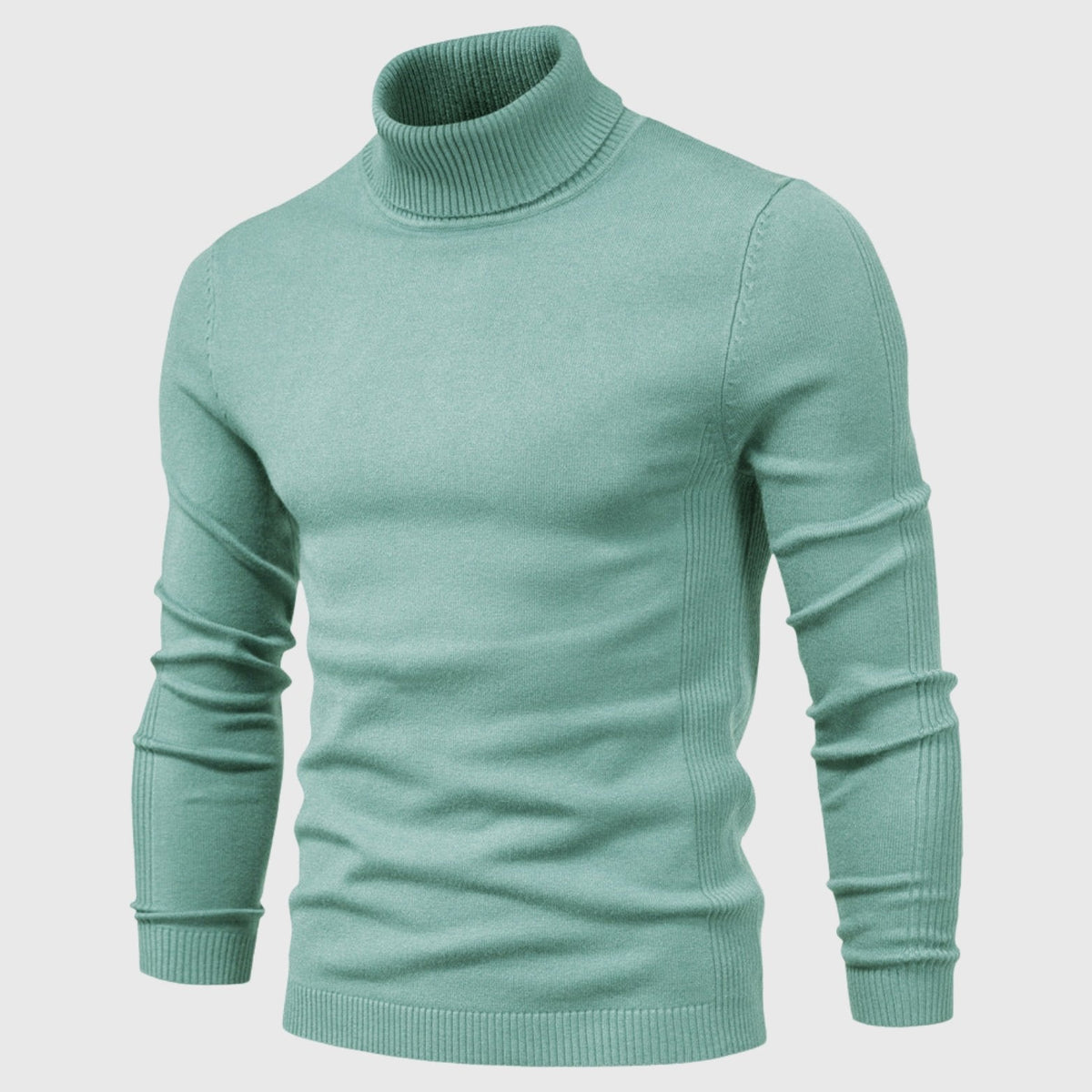 Men's Classic Turtleneck Sweater with Comfortable Fit and Timeless Style