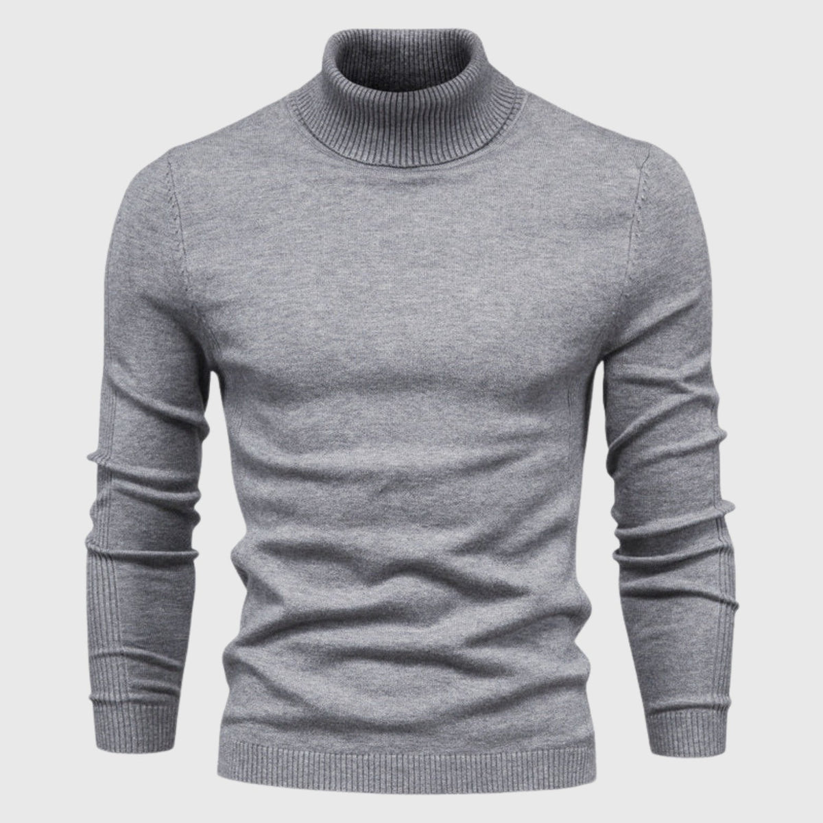 Men's Classic Turtleneck Sweater with Comfortable Fit and Timeless Style