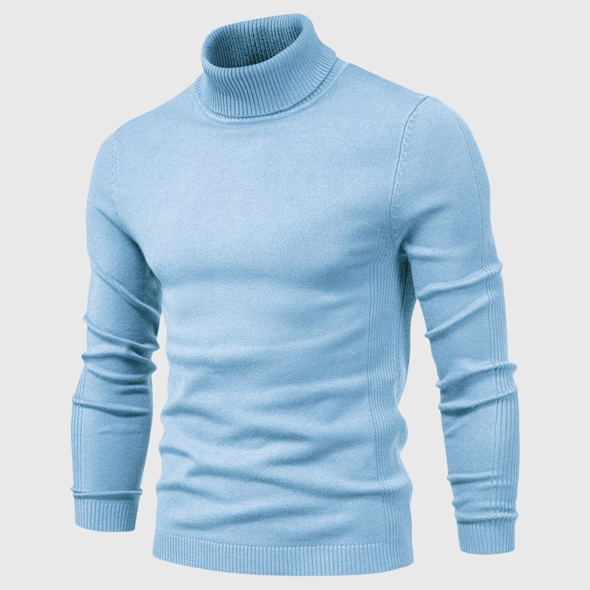 Men's Classic Turtleneck Sweater with Comfortable Fit and Timeless Style