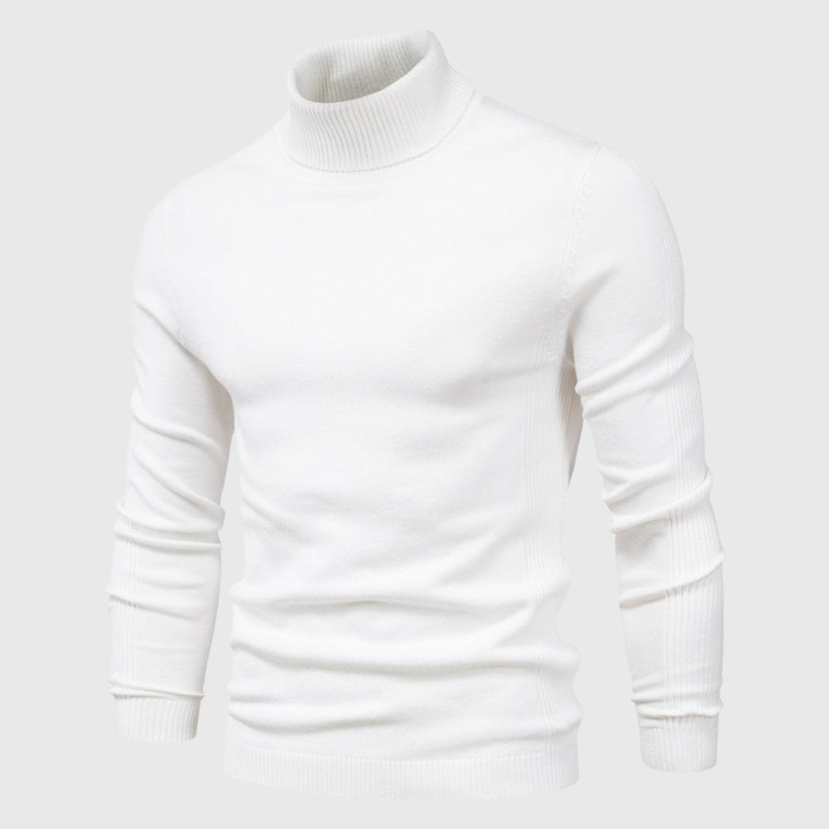 Men's Classic Turtleneck Sweater with Comfortable Fit and Timeless Style