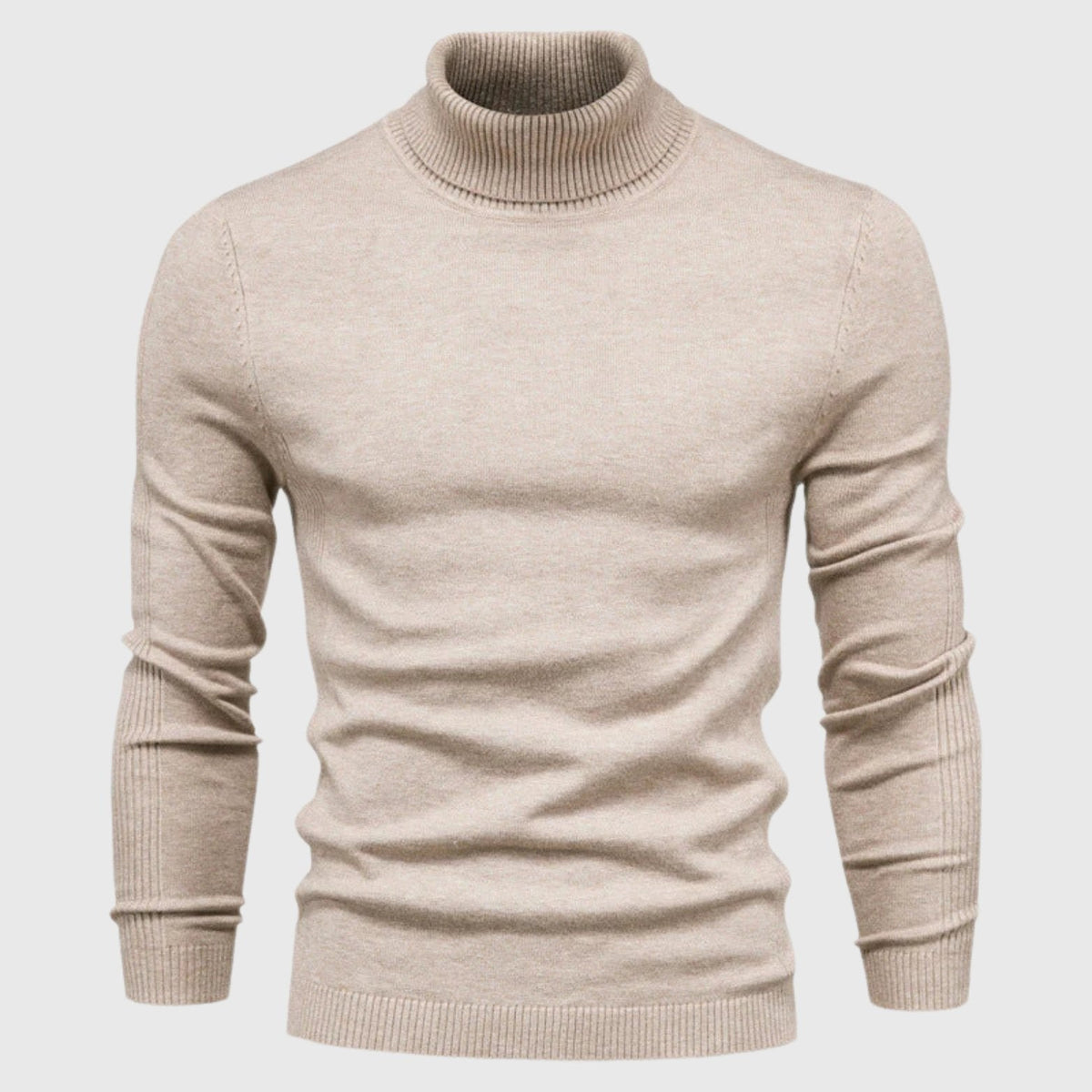 Men's Classic Turtleneck Sweater with Comfortable Fit and Timeless Style