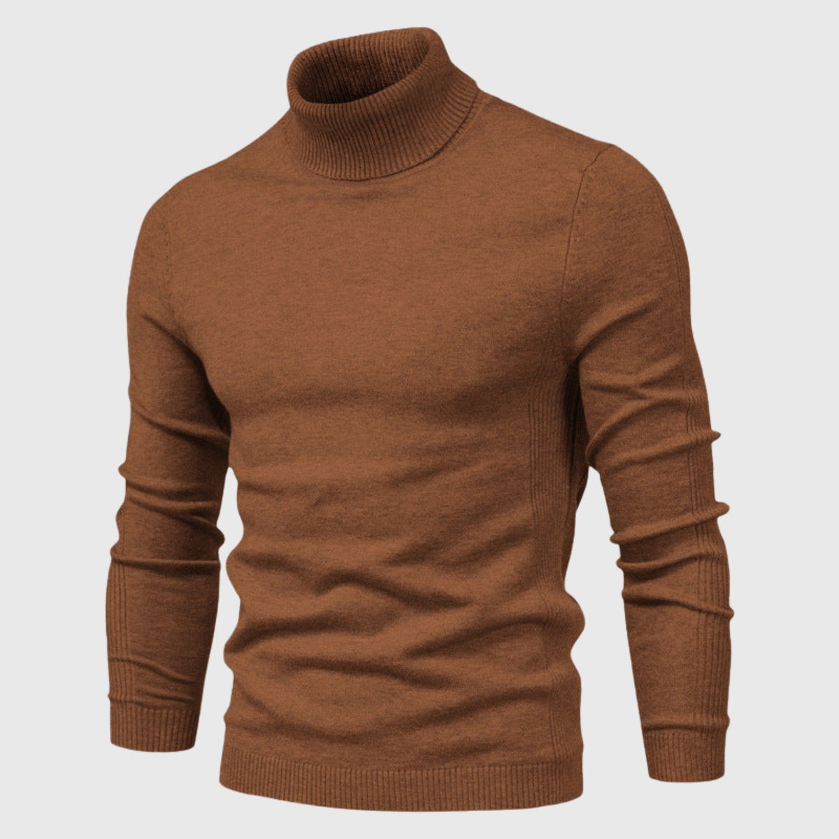 Men's Classic Turtleneck Sweater with Comfortable Fit and Timeless Style