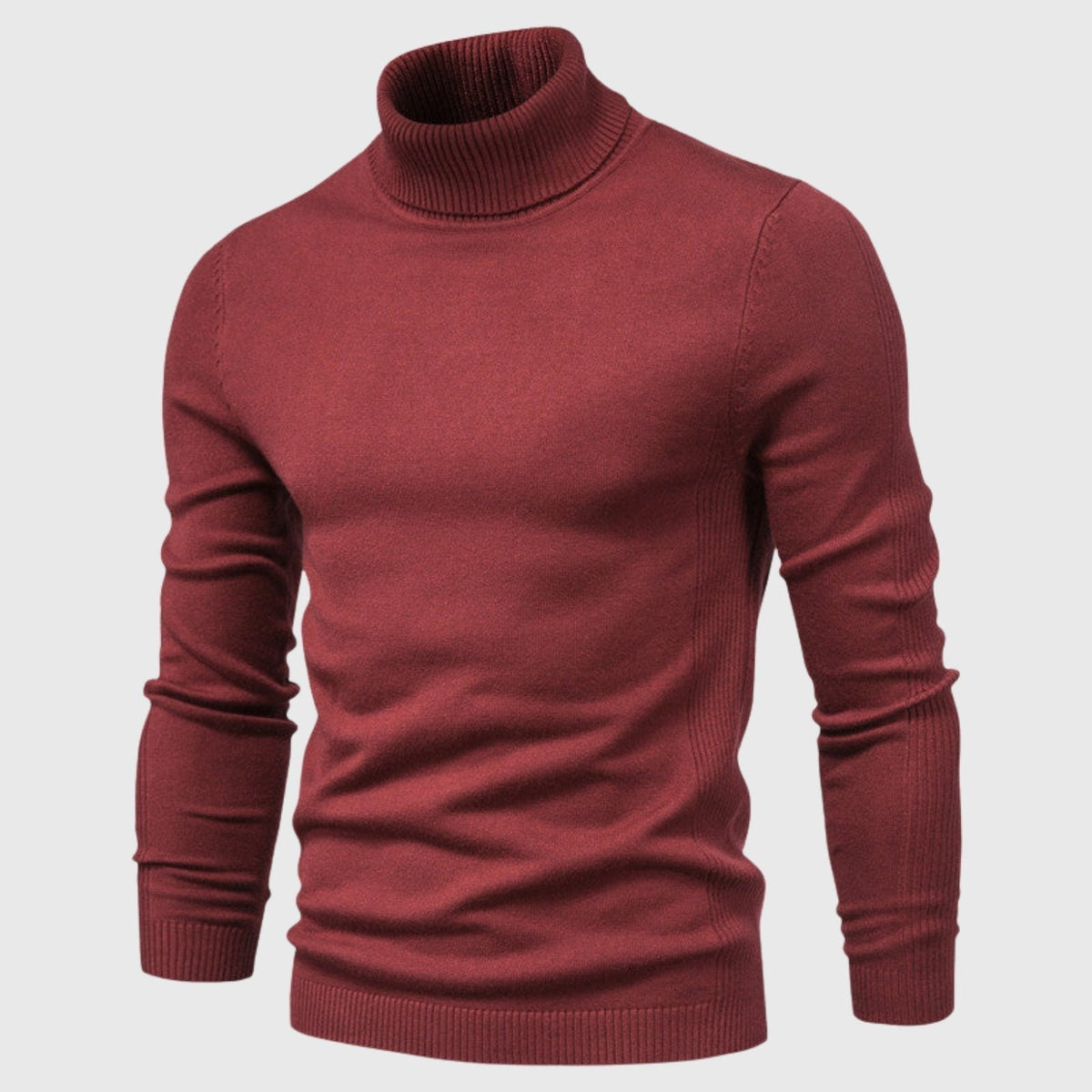 Men's Classic Turtleneck Sweater with Comfortable Fit and Timeless Style