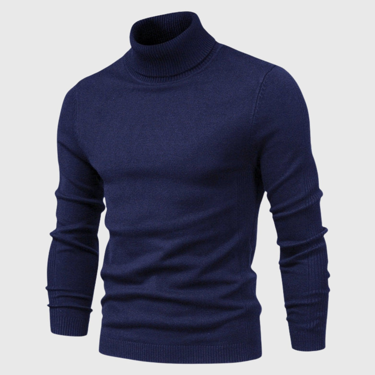 Men's Classic Turtleneck Sweater with Comfortable Fit and Timeless Style