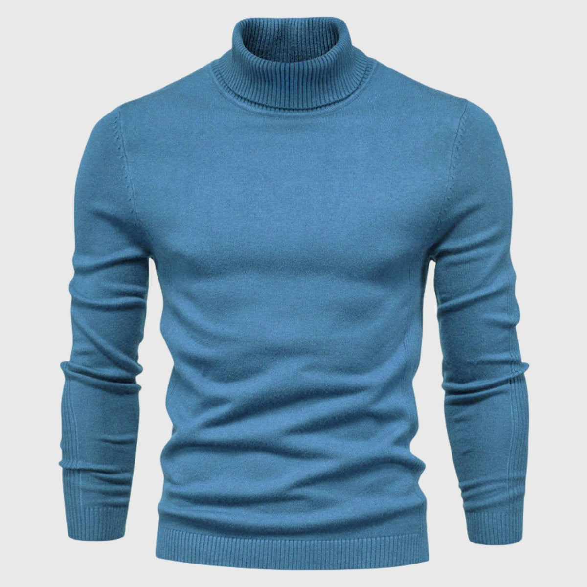 Men's Classic Turtleneck Sweater with Comfortable Fit and Timeless Style