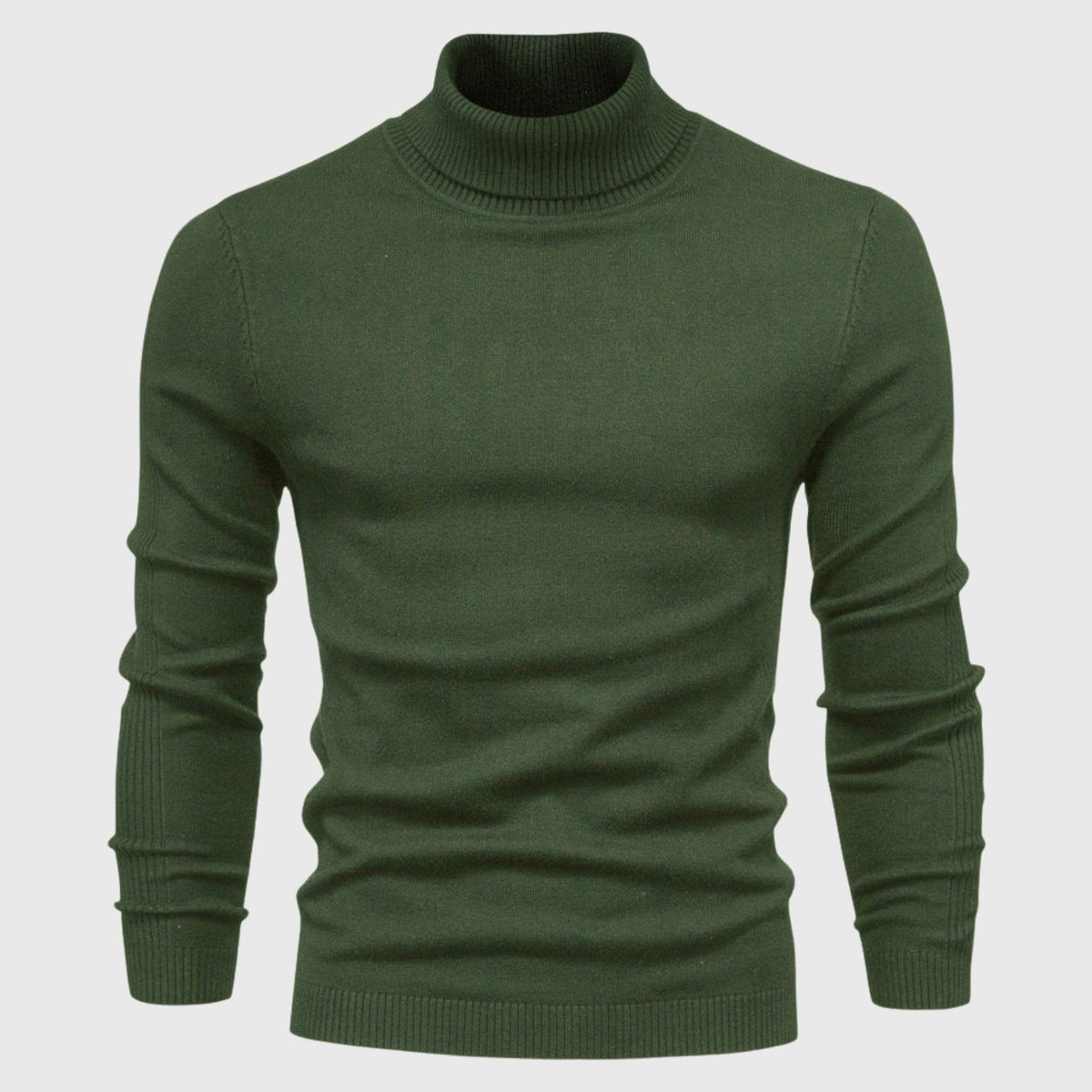 Men's Classic Turtleneck Sweater with Comfortable Fit and Timeless Style