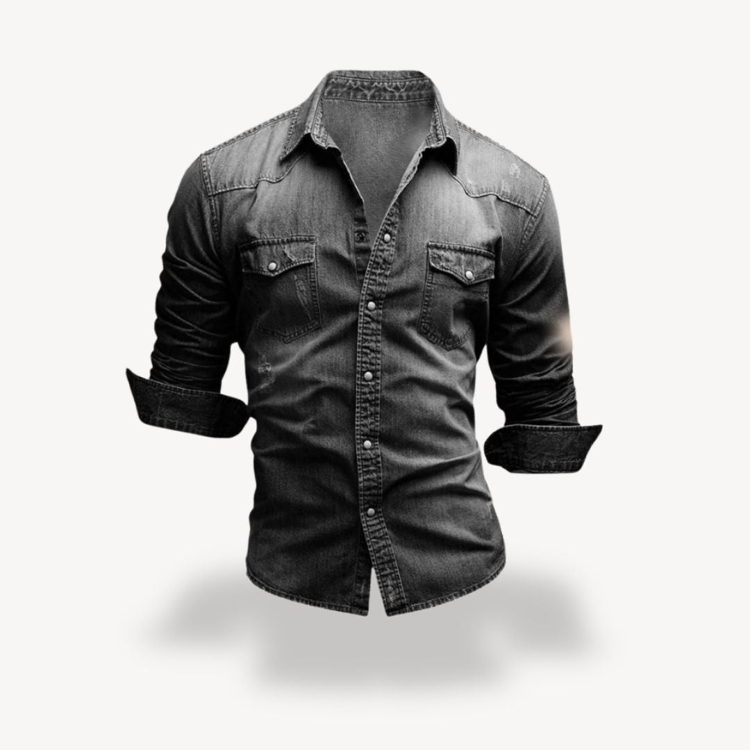 Men's Classic Western Shirt with Snap Buttons