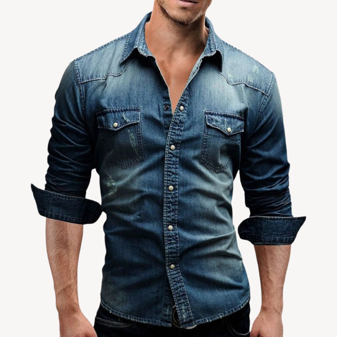 Men's Classic Western Shirt with Snap Buttons