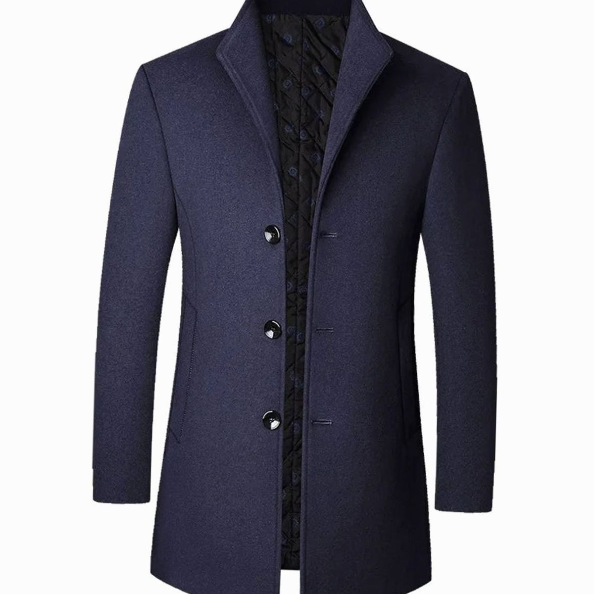 Men's Cold Weather Tailored Single-Breasted Overcoat
